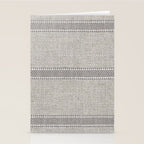 Vintage Grain sack Grey Linen  Stationery Card Gallery Image 2