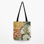Mid-Century Floral Fantasy Tote Bag Gallery Image 2