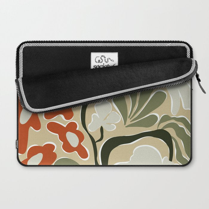 Mid-Century Floral Fantasy Laptop Sleeve Gallery Image 2