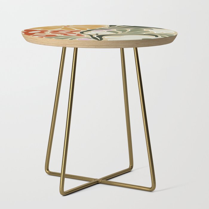 Mid-Century Floral Fantasy Side Table Gallery Image 1