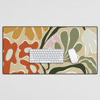 Mid-Century Floral Fantasy Desk Mat Gallery Image 1
