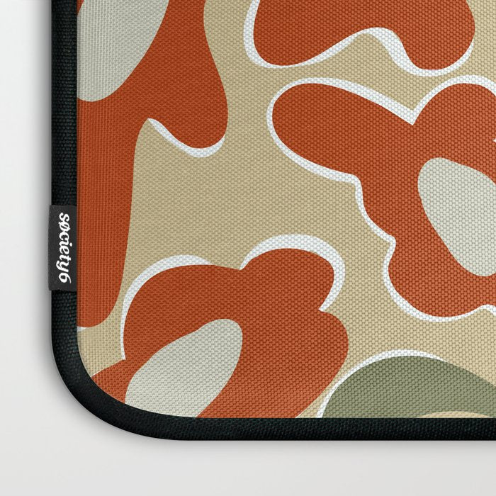 Mid-Century Floral Fantasy Laptop Sleeve Gallery Image 3