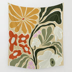 Mid-Century Floral Fantasy Wall Tapestry Gallery Image 4