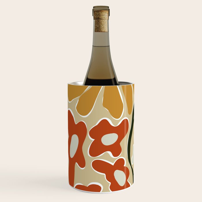 Mid-Century Floral Fantasy Wine Chiller Gallery Image 2