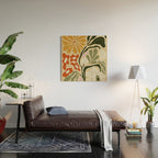 Mid-Century Floral Fantasy Wood Wall Art Gallery Image 2