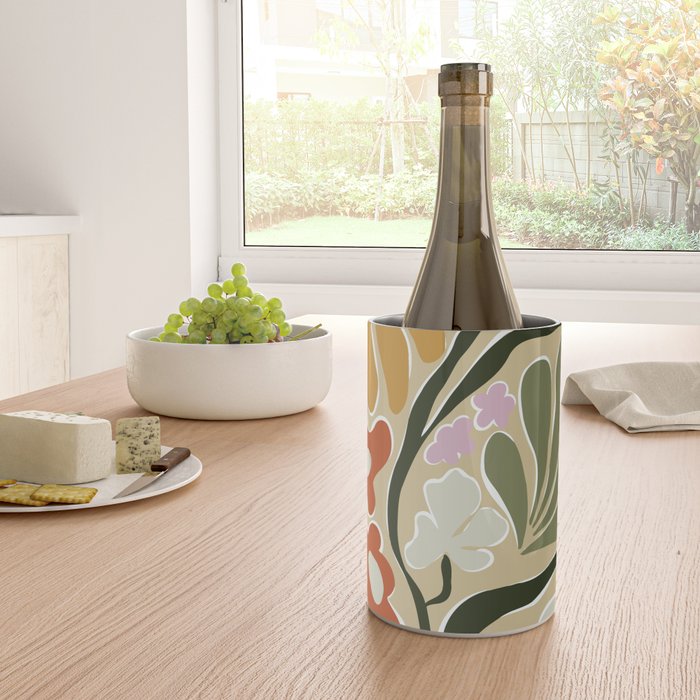 Mid-Century Floral Fantasy Wine Chiller Gallery Image 4