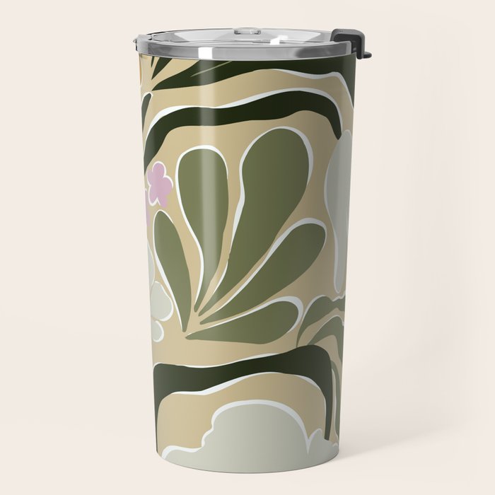 Mid-Century Floral Fantasy Travel Mug Gallery Image 2