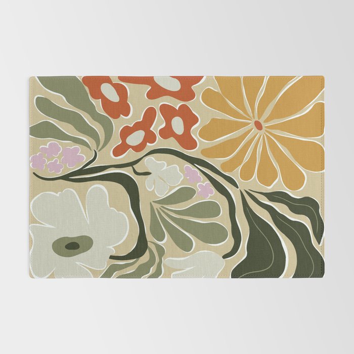 Mid-Century Floral Fantasy Rug Gallery Image 2