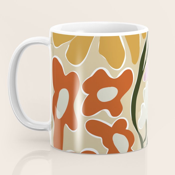 Mid-Century Floral Fantasy Coffee Mug Gallery Image 3
