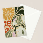 Mid-Century Floral Fantasy Stationery Card Gallery Image 2