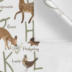 Woodland forest alphabet Wall Tapestry Gallery Image 3