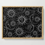 Black Magic Celestial Sun Moon Stars Serving Tray Gallery Image 1