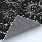 Black Magic Celestial Sun Moon Stars Rug Gallery Image 4