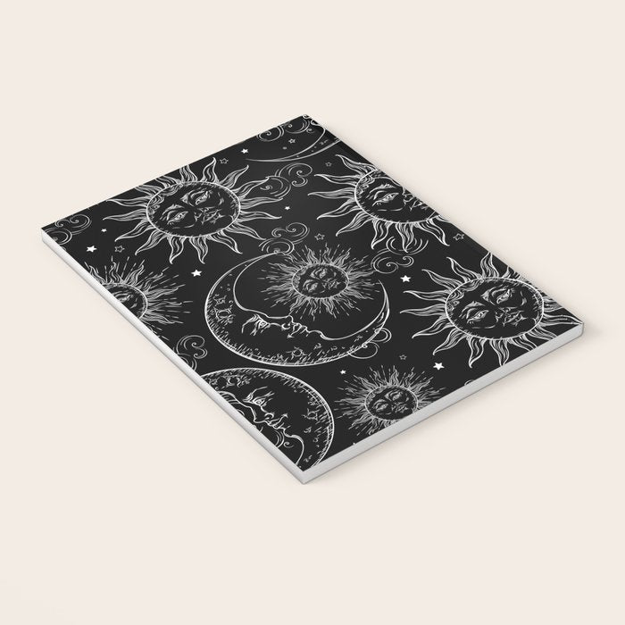 Black Magic Celestial Sun Moon Stars Notebook Gallery Image 3