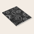 Black Magic Celestial Sun Moon Stars Notebook Gallery Image 2