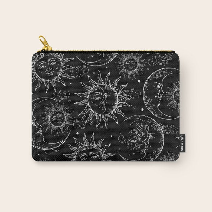 Black Magic Celestial Sun Moon Stars Carry All Pouch Gallery Image 1