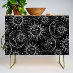 Black Magic Celestial Sun Moon Stars Credenza Gallery Image 1
