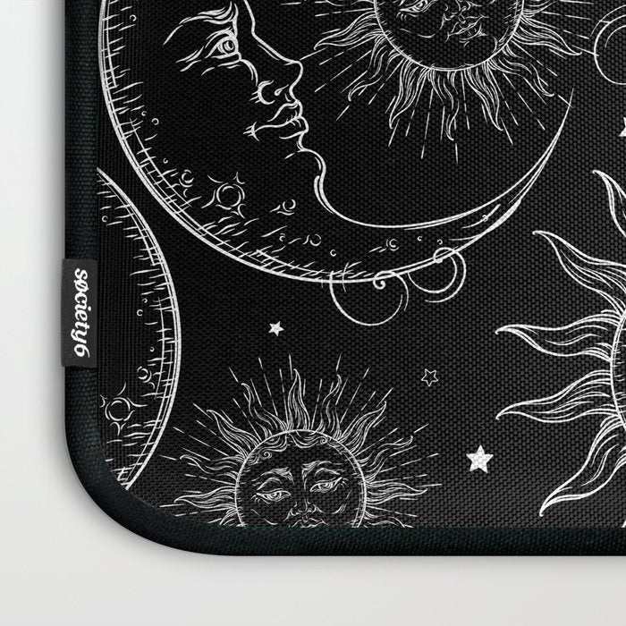 Black Magic Celestial Sun Moon Stars Laptop Sleeve Gallery Image 3