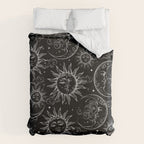 Black Magic Celestial Sun Moon Stars Duvet Cover Gallery Image 6