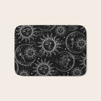 Black Magic Celestial Sun Moon Stars Bath Mat Gallery Image 1