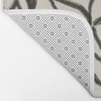 Abstract Brushed Line Art Florals Bath Mat Gallery Image 2
