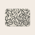 Abstract Brushed Line Art Florals Bath Mat Gallery Image 1
