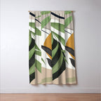 Abstract Art Tropical Leaves 39 Window Curtain Gallery Image 3