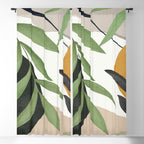 Abstract Art Tropical Leaves 39 Window Curtain Gallery Image 5