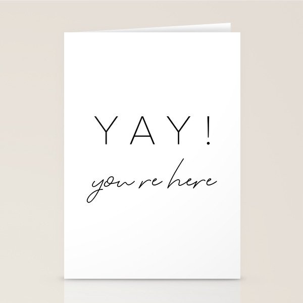 YAY You're Here Stationery Card Gallery Image 2