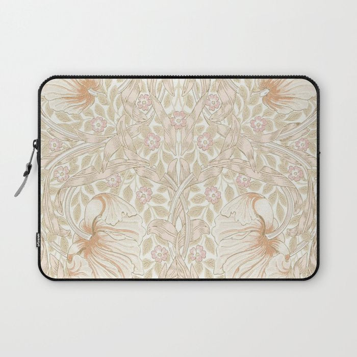 William Morris Vintage Pimpernel Cochineal Pink Laptop Sleeve Gallery Image 1