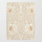 William Morris Vintage Pimpernel Cochineal Pink Poster Gallery Image 4