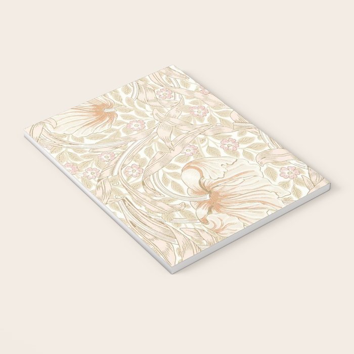 William Morris Vintage Pimpernel Cochineal Pink Notebook Gallery Image 3