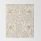 William Morris Vintage Pimpernel Cochineal Pink Throw Blanket Gallery Image 2