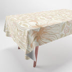 William Morris Vintage Pimpernel Cochineal Pink Tablecloth Gallery Image 1