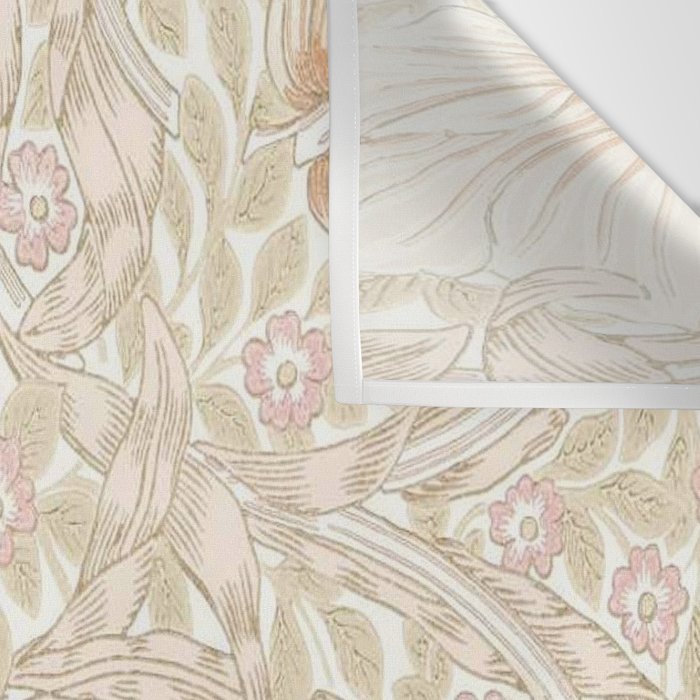 William Morris Vintage Pimpernel Cochineal Pink Wall Tapestry Gallery Image 3
