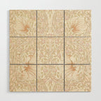William Morris Vintage Pimpernel Cochineal Pink Wood Wall Art Gallery Image 1