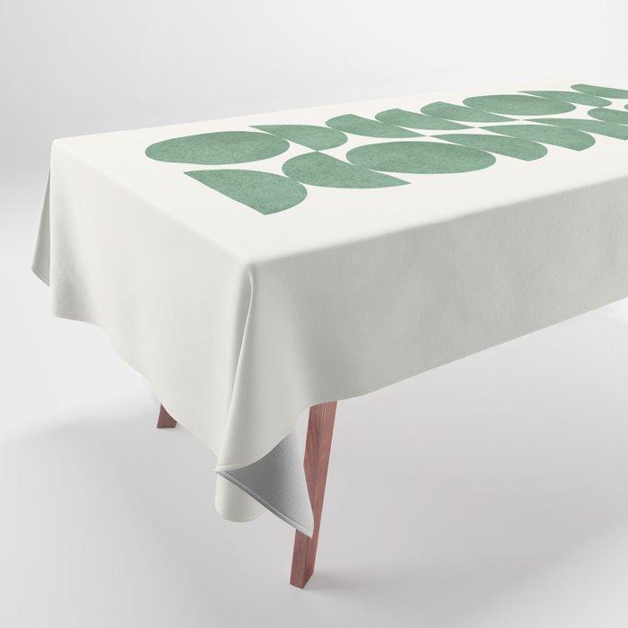 Green Retro Scandinavian - Mid Century Modern Tablecloth Gallery Image 1