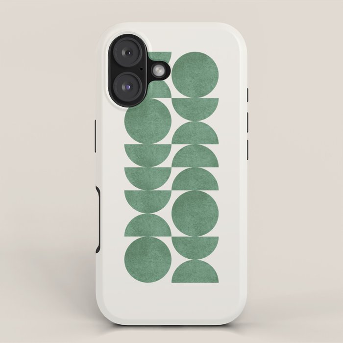 Green Retro Scandinavian - Mid Century Modern iPhone Case Gallery Image 1