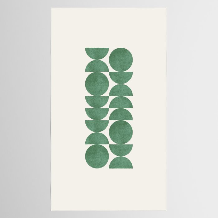 Green Retro Scandinavian - Mid Century Modern Tablecloth Gallery Image 2