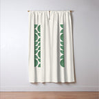 Green Retro Scandinavian - Mid Century Modern Window Curtain Gallery Image 3