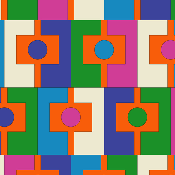 Colorful Retro Geometric Rektangel Vibrant Pop Pattern Coffee Mug Gallery Image 2