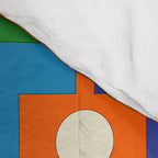 Colorful Retro Geometric Rektangel Vibrant Pop Pattern Comforter Gallery Image 4