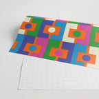 Colorful Retro Geometric Rektangel Vibrant Pop Pattern Wrapping Paper Gallery Image 2