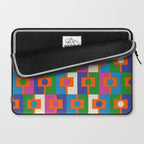 Colorful Retro Geometric Rektangel Vibrant Pop Pattern Laptop Sleeve Gallery Image 2