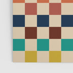 Mid Century Modern Checkerboard Stripes Check Pattern Poster Gallery Image 3