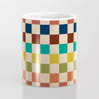 Mid Century Modern Checkerboard Stripes Check Pattern Coffee Mug Gallery Image 4