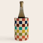 Mid Century Modern Checkerboard Stripes Check Pattern Wine Chiller Gallery Image 3