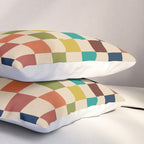 Mid Century Modern Checkerboard Stripes Check Pattern Pillow Sham Gallery Image 3