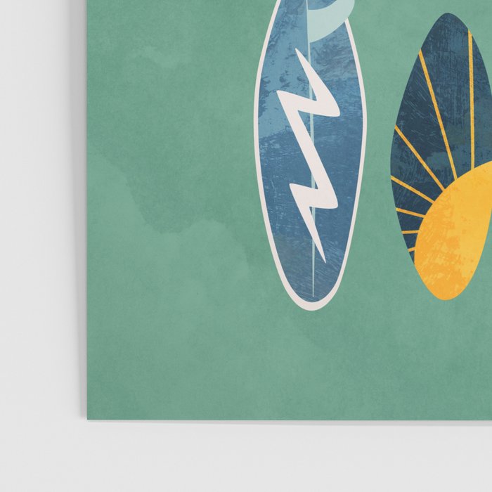Surfboard green  Poster Gallery Image 3