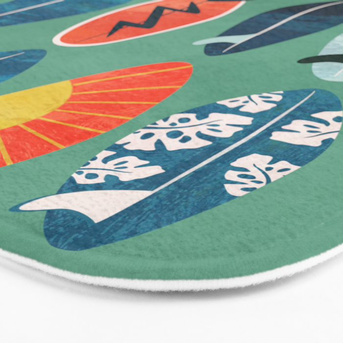 Surfboard green  Bath Mat Gallery Image 3